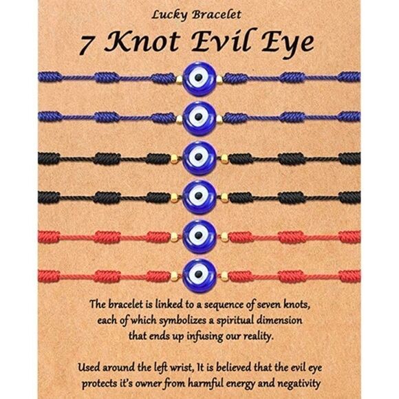 Bracelets Nazar 🧿 Blue Black Red with poly mailer - Picture 3 of 13